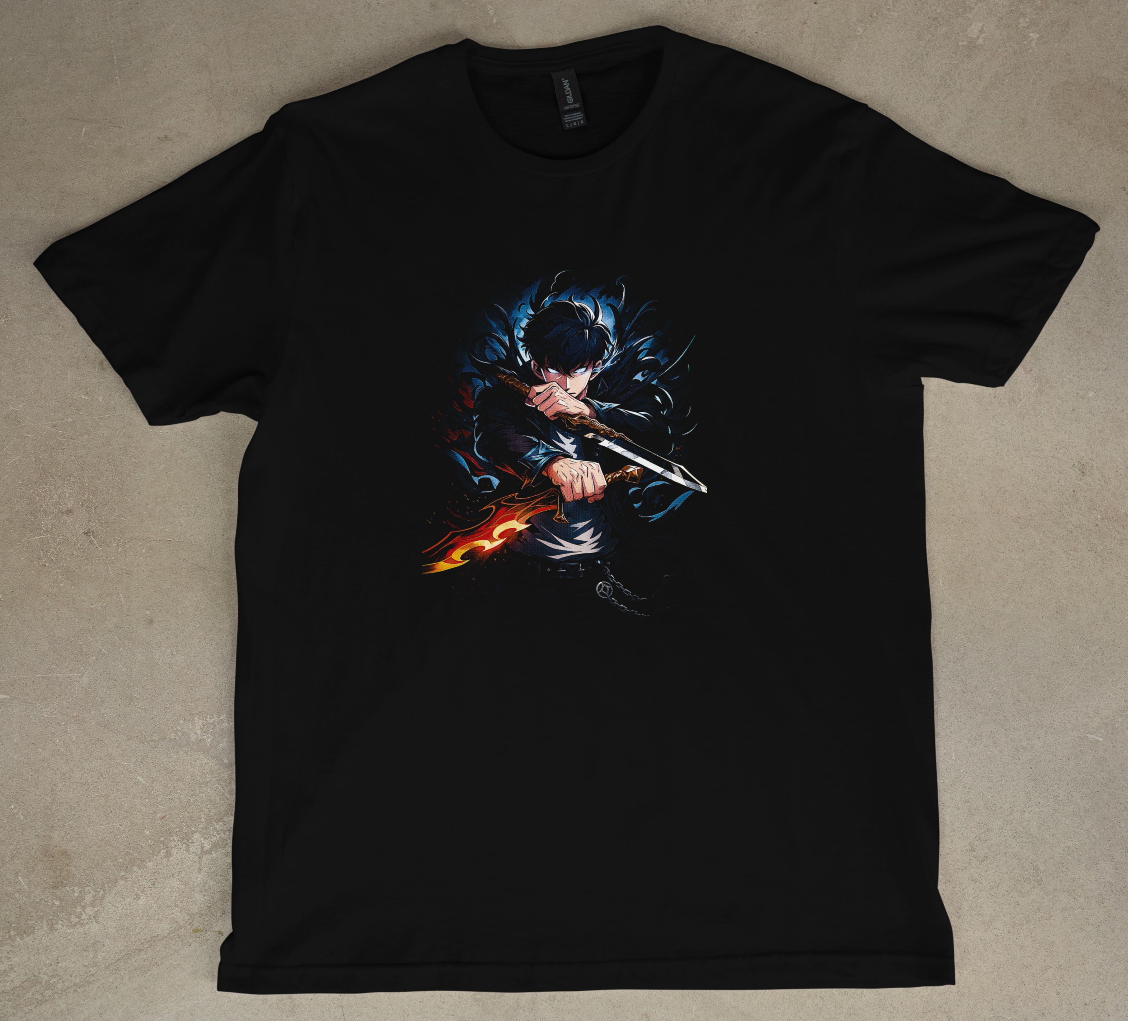 Sung Jinwoo Dagger SOL Inspired Graphic Short Sleeve Tee