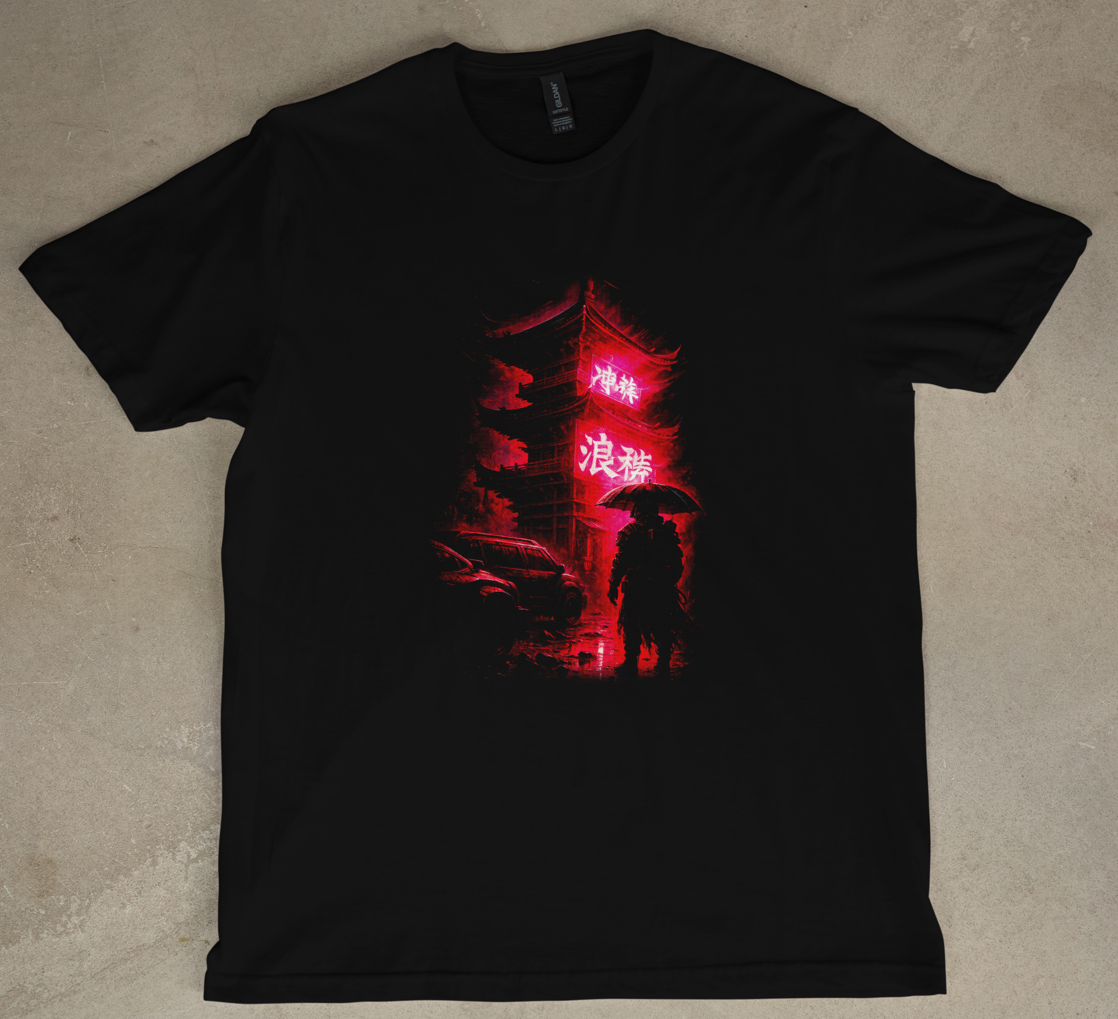 Red Light Night Walk Graphic Short Sleeve Tee