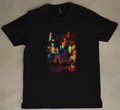 Neon Light Cat Walk Graphic Short Sleeve Tee