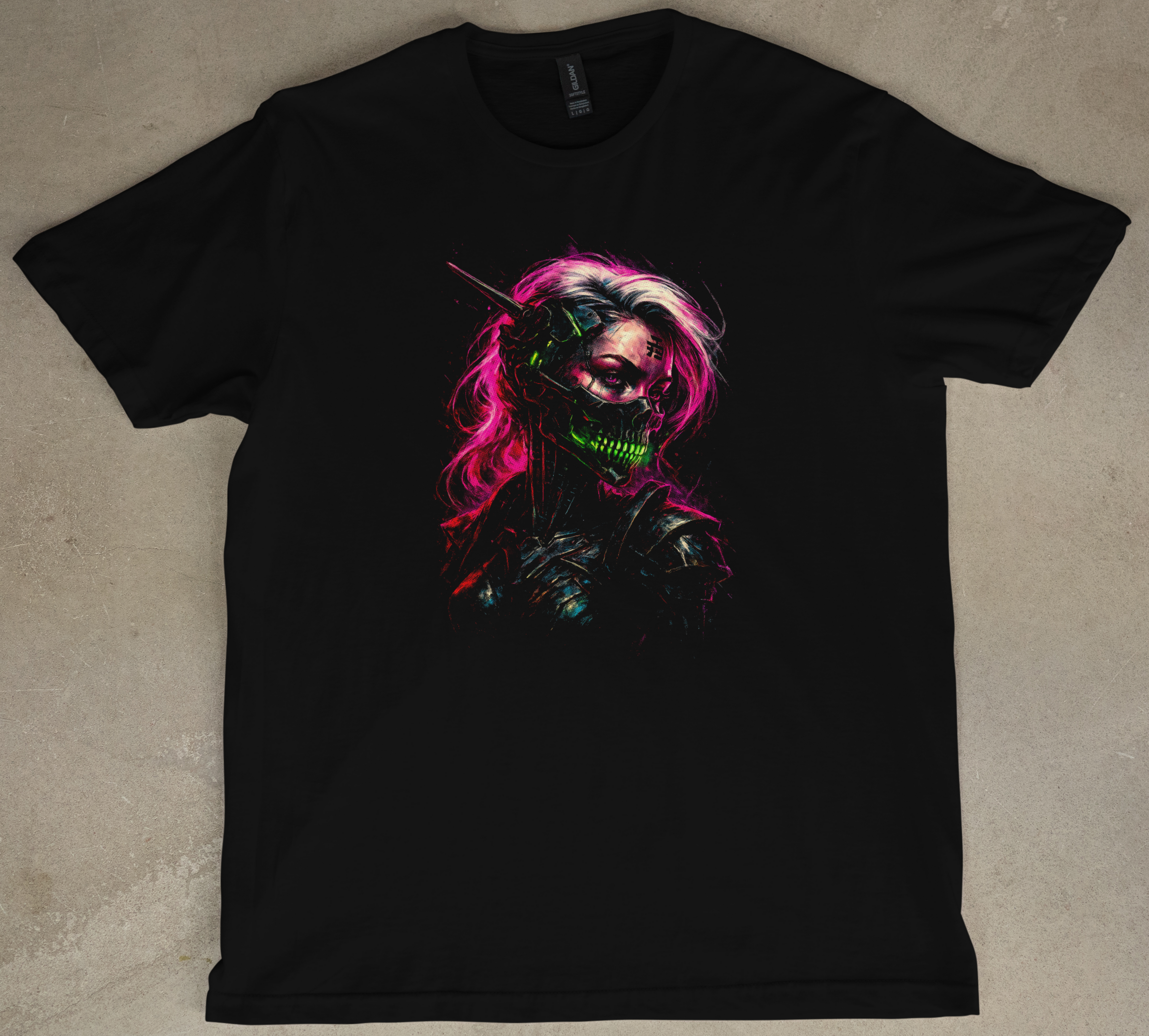 Cybernetic Skellington Graphic Short Sleeve Tee