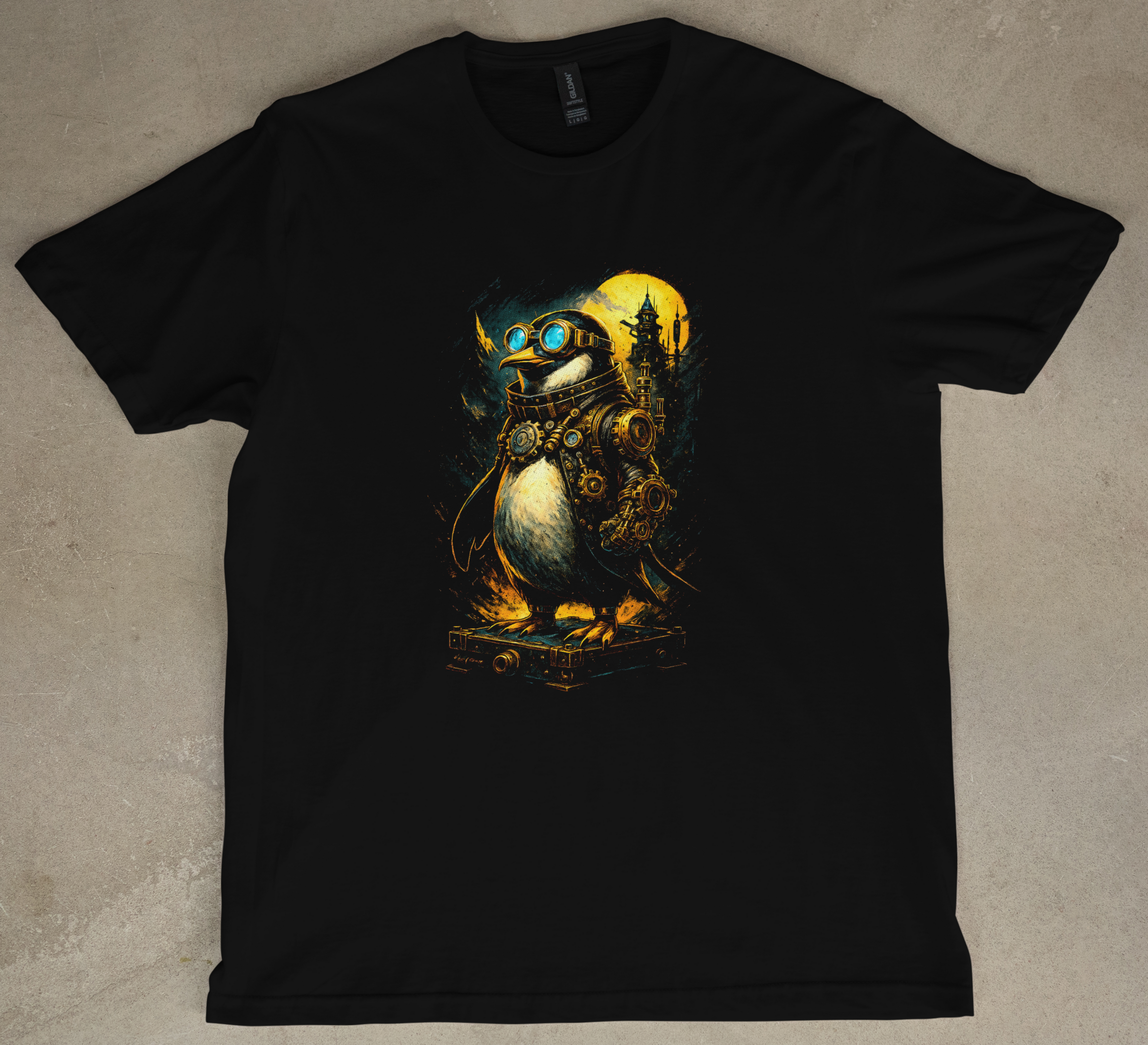 Mechanical Penguin Graphic Short Sleeve Tee.