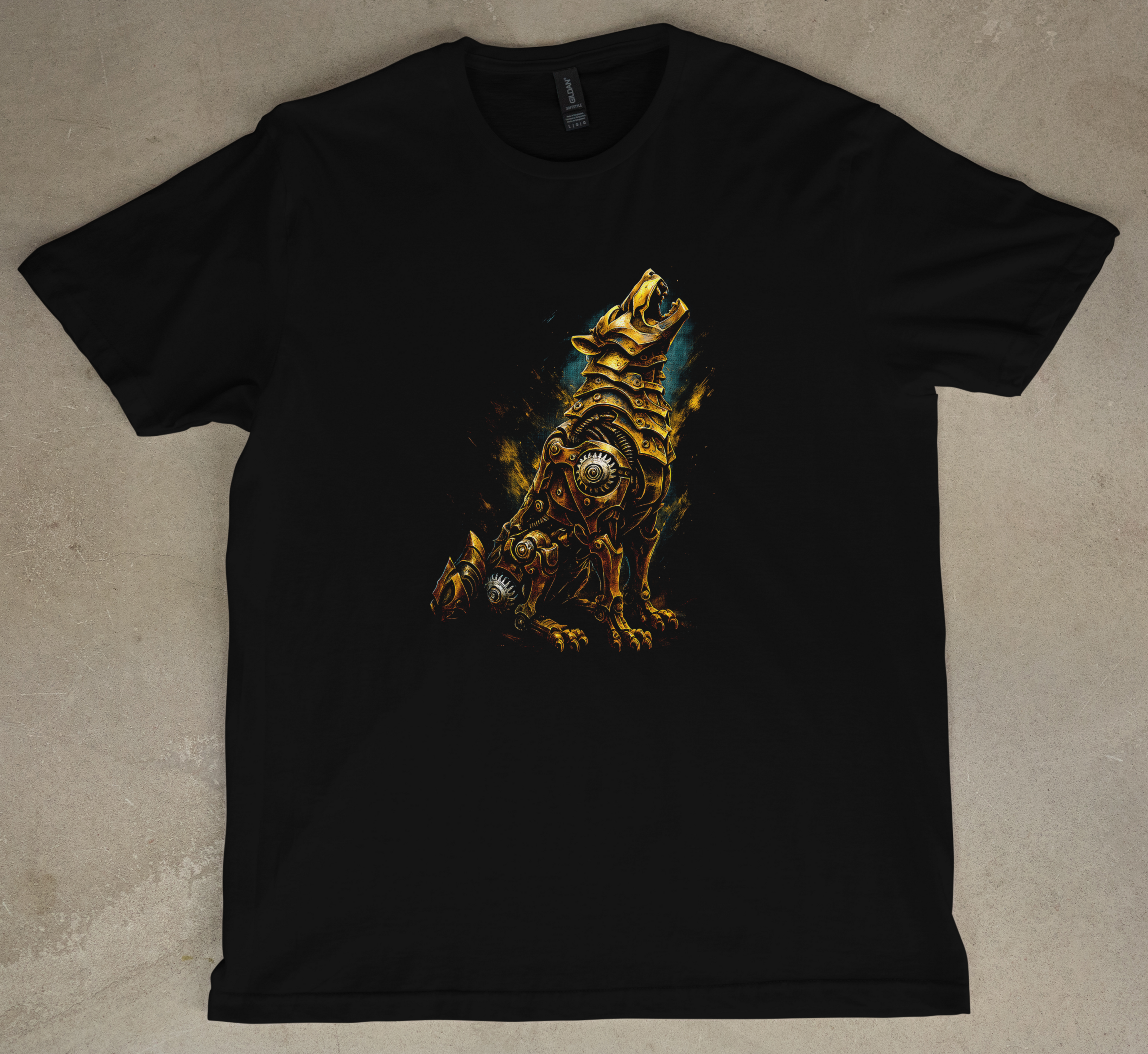 Mechanical Wolf Graphic Short Sleeve Tee
